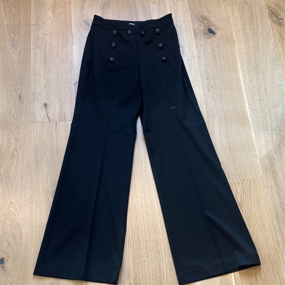 Express Wide Leg Pants High Rise Pants in Black